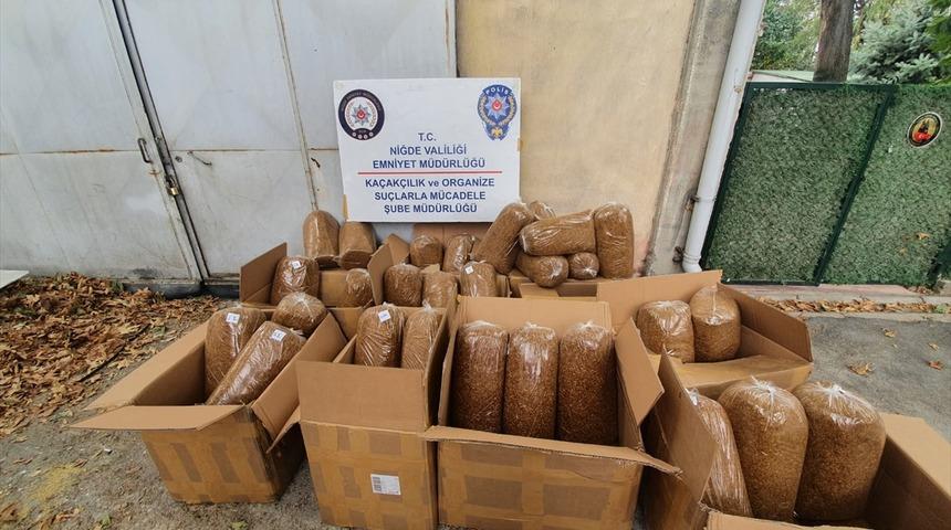 Niğde'de 330 kilogram kaçak tütün ele geçirildi