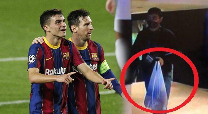Barcelona'nın oyuncusu Pedri, maça naylon poşetle geldi! Bu fotoğraf gündem oldu!