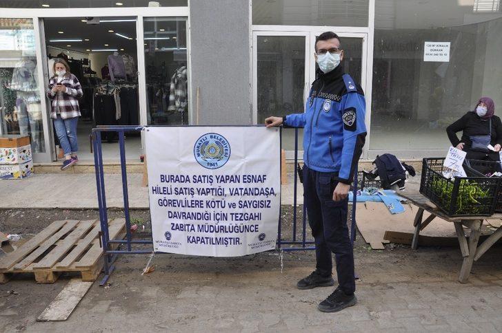 Hileli satış yapan pazarcının tezgahı kapatıldı G3