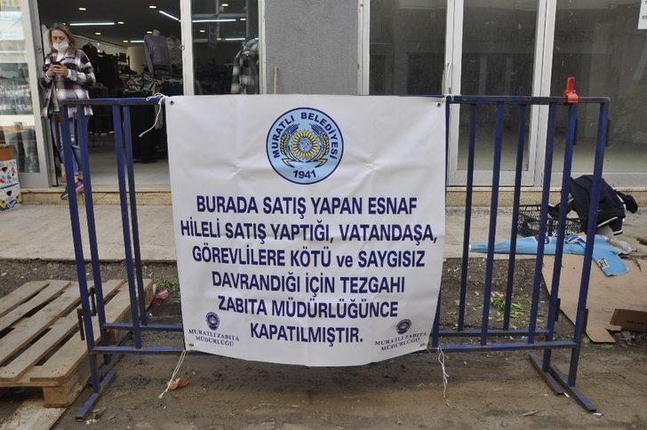 Hileli satış yapan pazarcının tezgahı kapatıldı G4