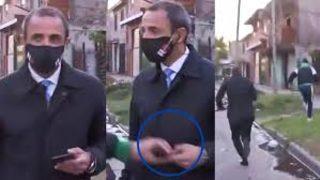 Muhabir canlı yayında telefonunu çaldırdı!