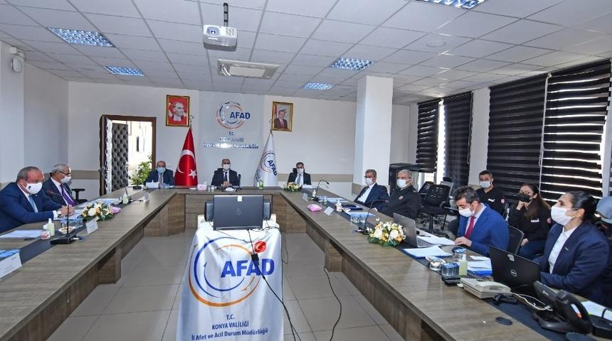 Konya&rsquo;da yerel d&uuml;zey masabaşı deprem tatbikatı yapıldı