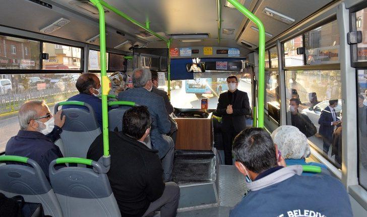 Vali Memiş, toplu taşıma araçlarını denetledi G2