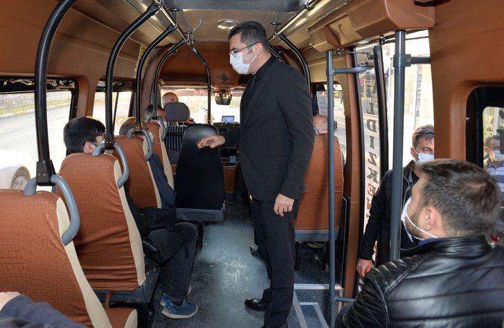 Vali Memiş, toplu taşıma araçlarını denetledi G3