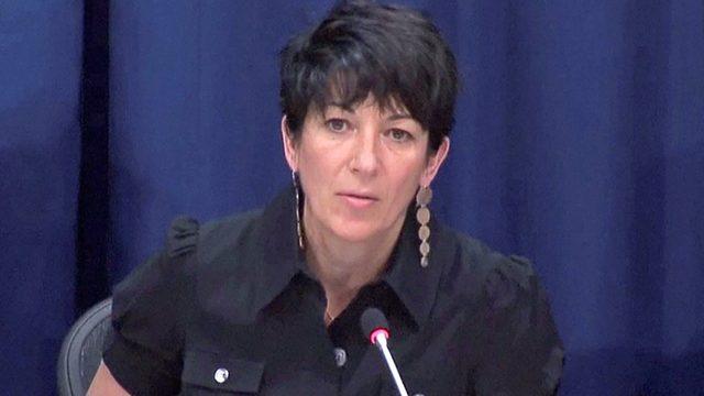 Ghislaine Maxwell speaks at a news conference about oceans and sustainable development at the United Nations in New York in 2013