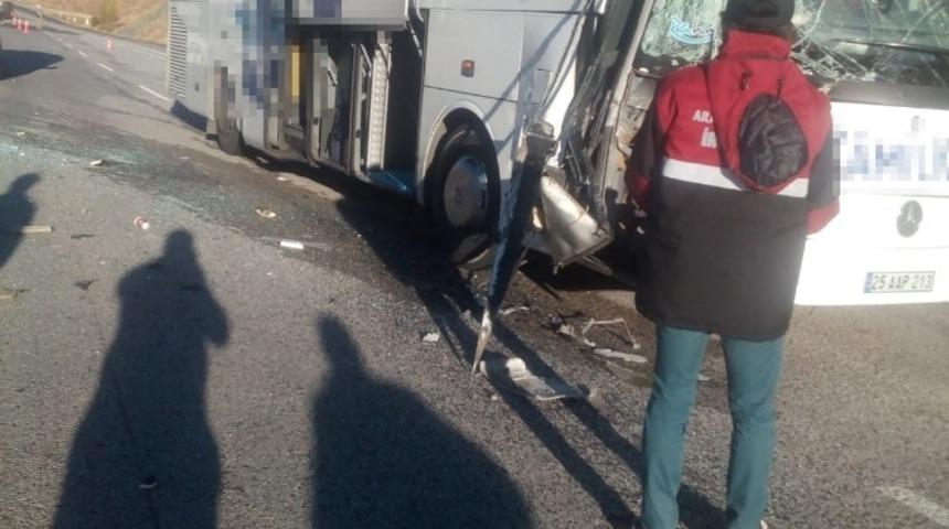 Tırla otob&uuml;s &ccedil;arpıştı 6 yaralı