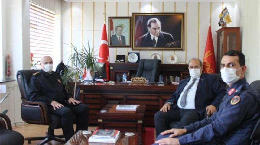 İl Jandarma Komutanı Sandal&rsquo;dan Kaymakam &Uuml;nal&rsquo;a hayırlı olsun ziyareti