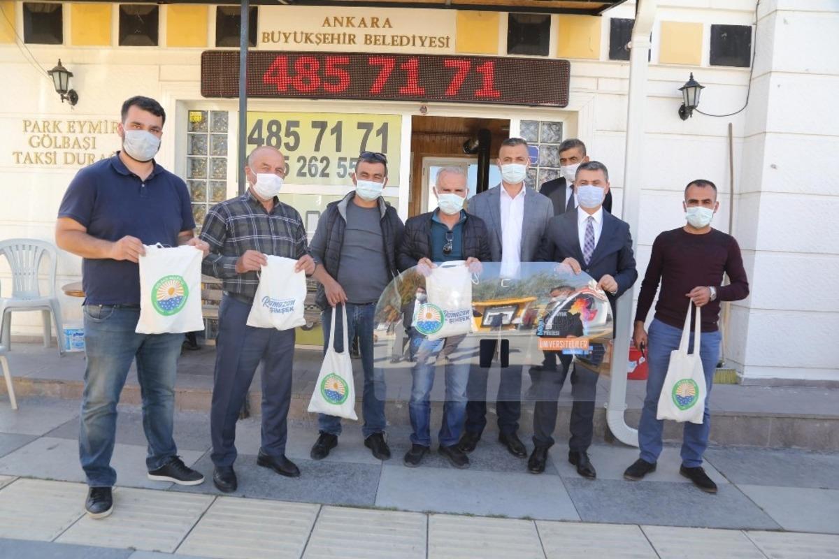 G&ouml;lbaşı Belediye Başkanı Şimşek&rsquo;ten taksicilere siperlik