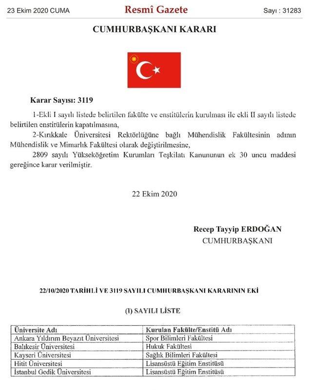 Kayseri Üniversitesi’ne Sağlık Bilimleri Fakültesi Kuruldu