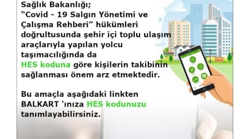 Balıkesir&rsquo;de BTT otob&uuml;slerine HES kodu ile binilecek