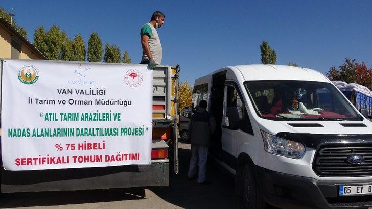 Vanlı çiftçiye tohum desteği yapıldı G4