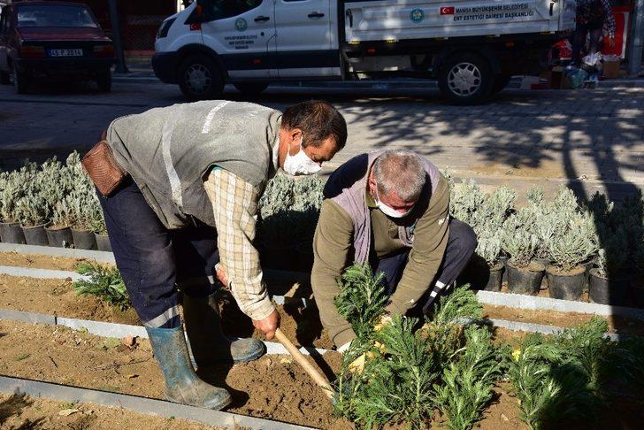 Gölmarmara’nın Prestij Caddesi’nde peyzaj çalışmaları başladı G3
