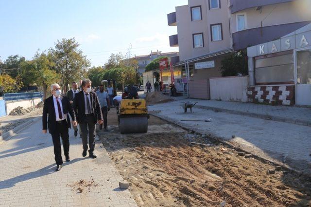 Başkan Deveciler yol yapım çalışmalarını inceledi