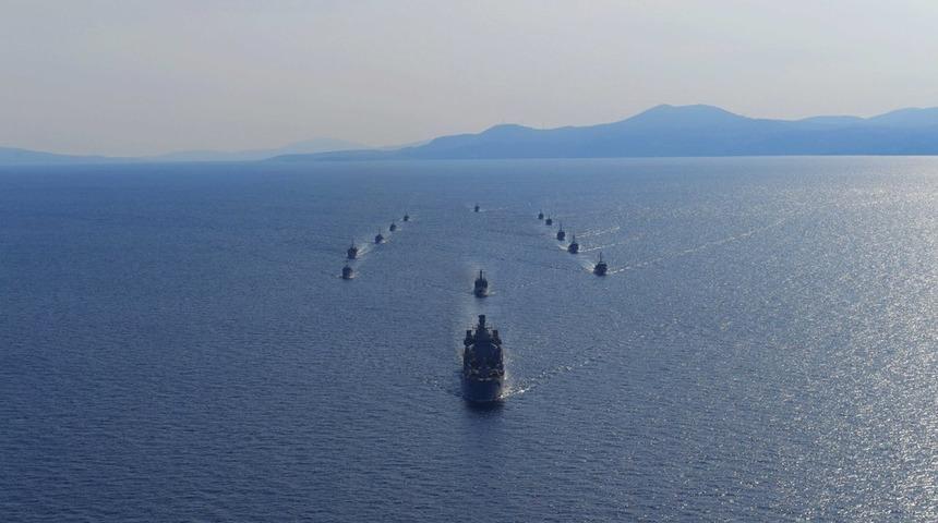 MSB görüntüleri paylaştı! "NUSRET 2020 Mayın Davet Tatbikatı"nın deniz safhası tamamlandı