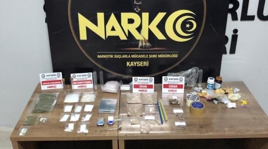 Kayseri&rsquo;de uyuşturucu operasyonu: 3 g&ouml;zaltı