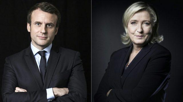 Emmanuel Macron ve Ulusal Cephe Partisi lideri Marine Le Pen