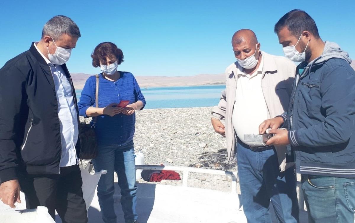 Er&ccedil;ek G&ouml;l&uuml;&rsquo;n&uuml;n karaya &ccedil;ıkış noktaları denetlendi