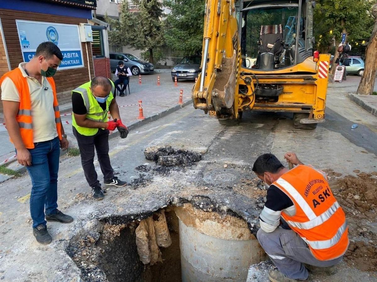 ASKİ&rsquo;den altyapı onarım ve bakım &ccedil;alışması
