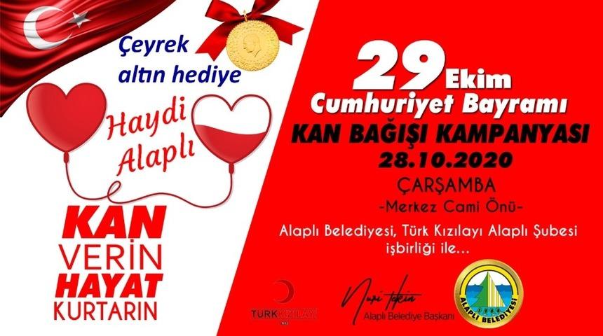 Kan bağış&ccedil;ılarına &ccedil;ekilişle &ccedil;eyrek altın