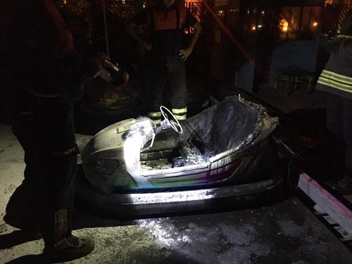 Lunaparkta yangın paniği