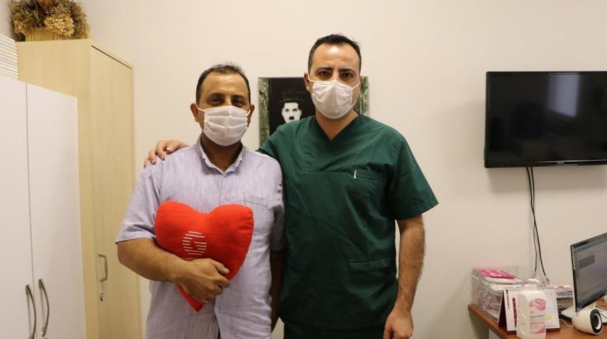 Aort damarı yırtılan itfaiyeci hayata tutundu