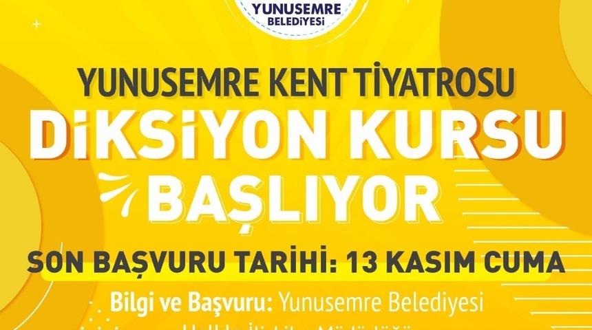 Yunusemre Kent Tiyatrosu’ndan diksiyon kursu