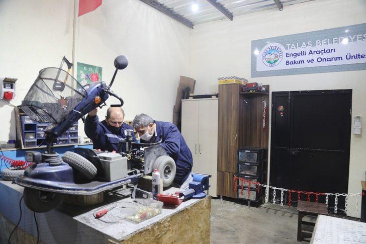 Engelli araçlarının bakım ve onarımı Talas Belediyesi’nden G1