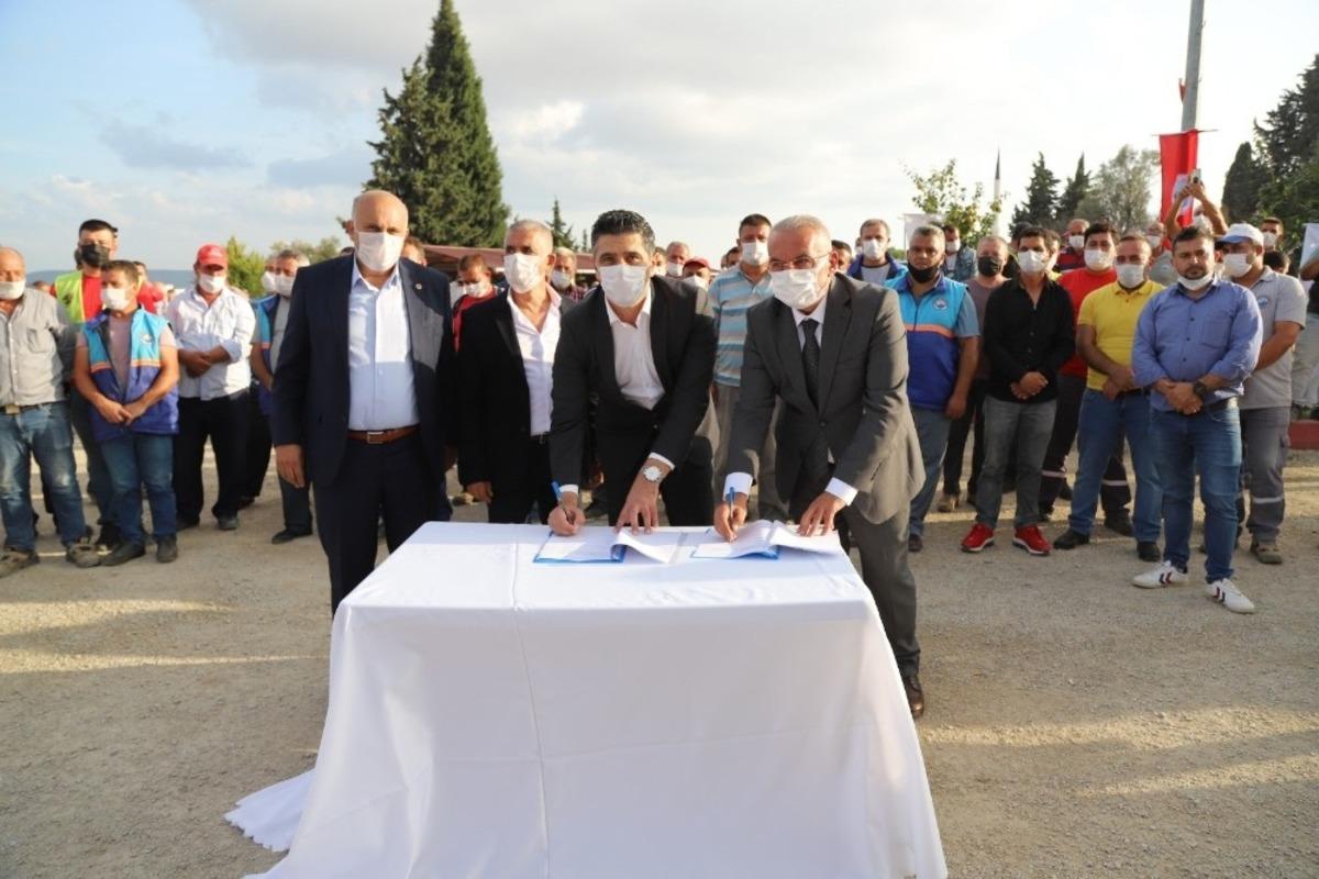 Menderes&rsquo;te toplu s&ouml;zleşme sevinci