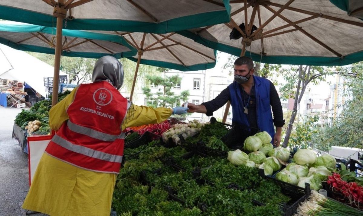Ke&ccedil;i&ouml;ren&rsquo;de &ouml;z kaynaklarla dezenfektan &uuml;retilip dağıtılıyor