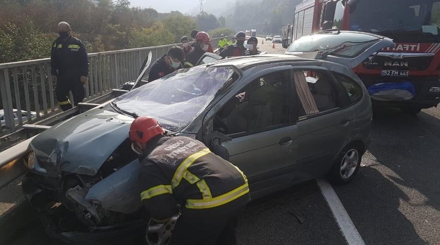 Ordu&rsquo;da otomobil takla attı: 4 yaralı