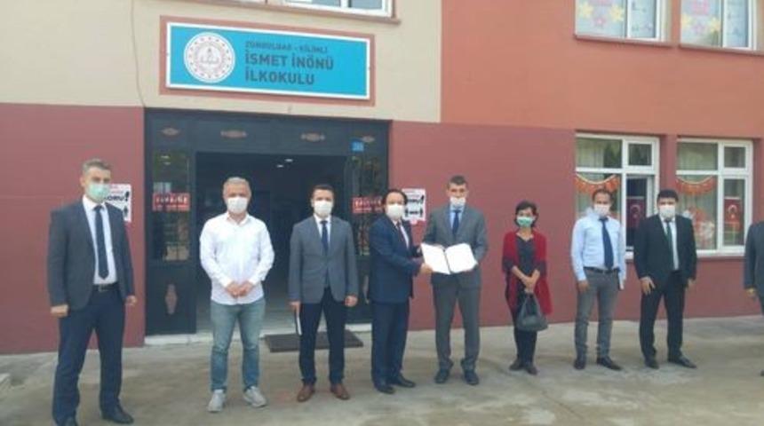 Kilimli İsmet İn&ouml;n&uuml; ilkokuluna &lsquo;&rsquo;Okulum Temiz&rsquo;&rsquo; belgesi verildi