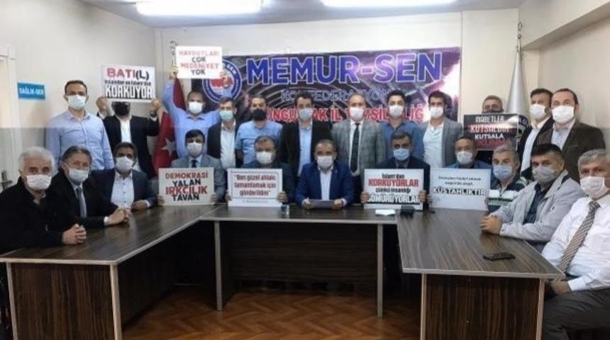 Memur-Sen&rsquo;den Macron&rsquo;a tepki