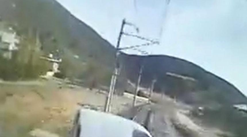 Gaziantep’te dayı yeğenin öldüğü feci kaza kamerada