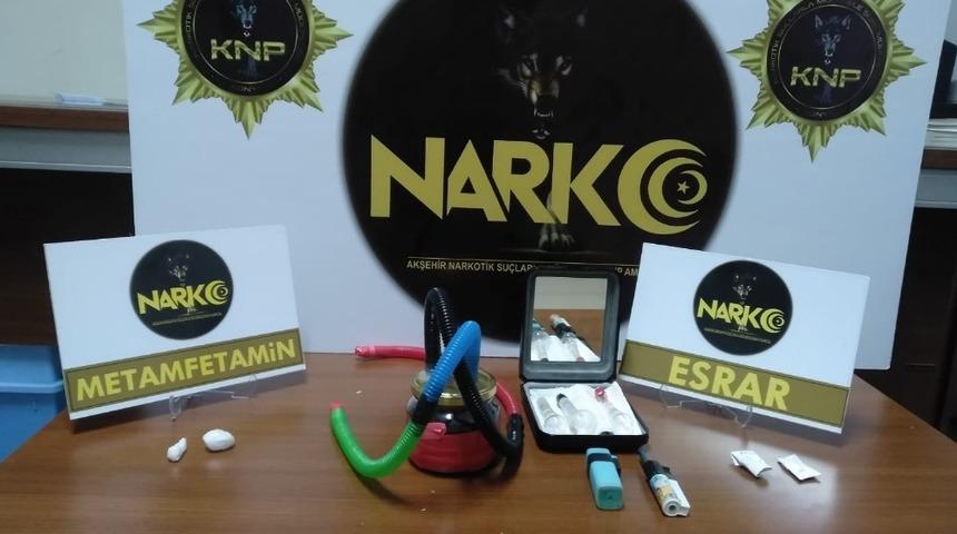 Akşehir’de uyuşturucu madde ele geçirildi