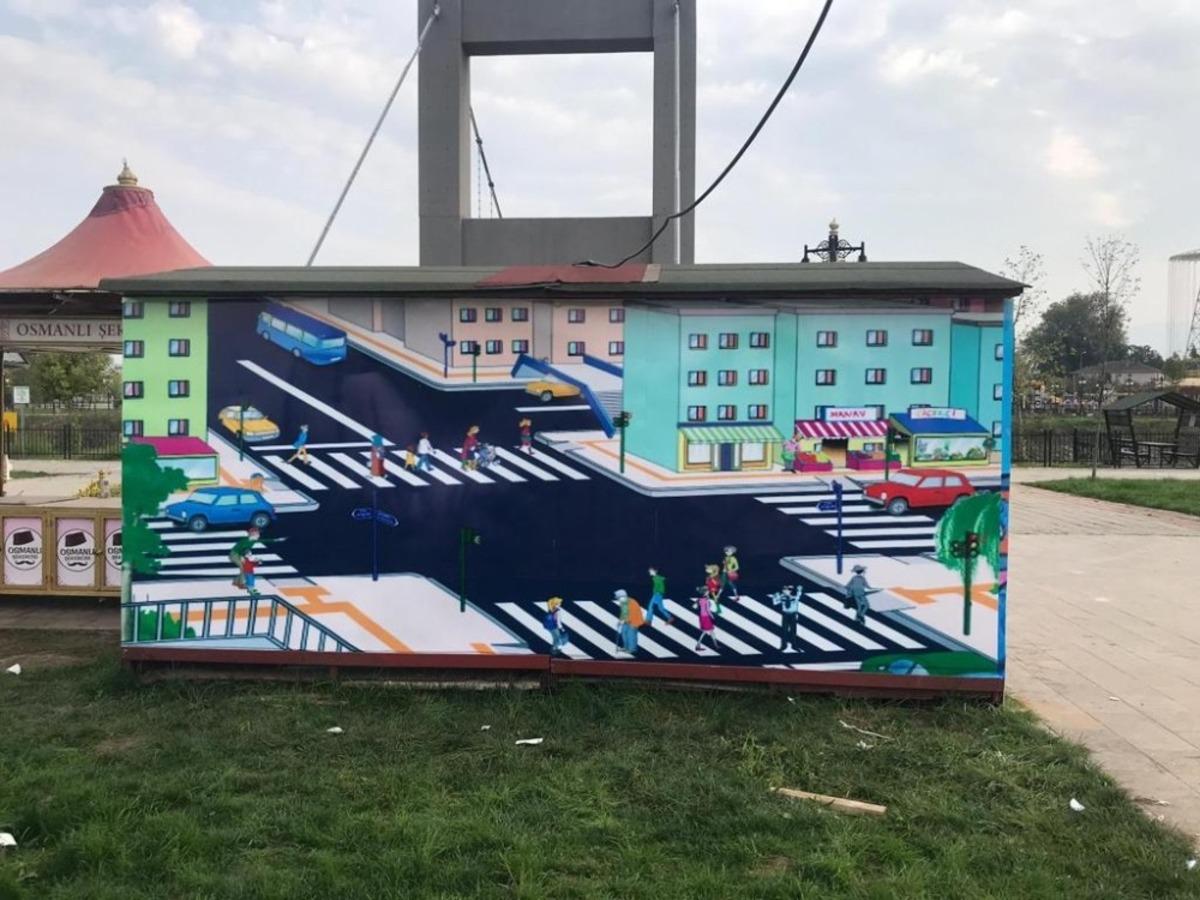 Trafik eğitim parkurunda &ccedil;alışmalar s&uuml;r&uuml;yor