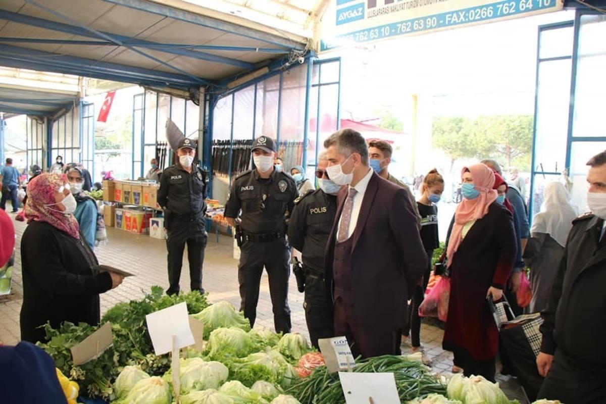 Kaymakam Yurt pazar yerini denetledi
