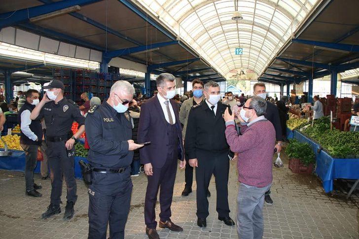 Kaymakam Yurt pazar yerini denetledi G2