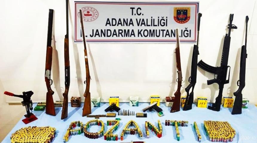 Pozantı&rsquo;da ruhsatsız silahlar ele ge&ccedil;irildi