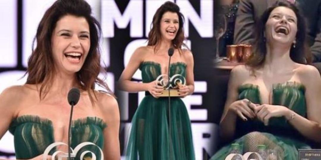 Geceye Beren Saat'in dekoltesi damga vurdu!
