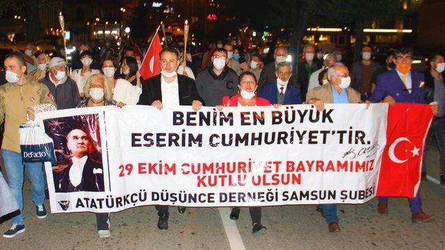 Samsun’da fener alayı yürüyüşü