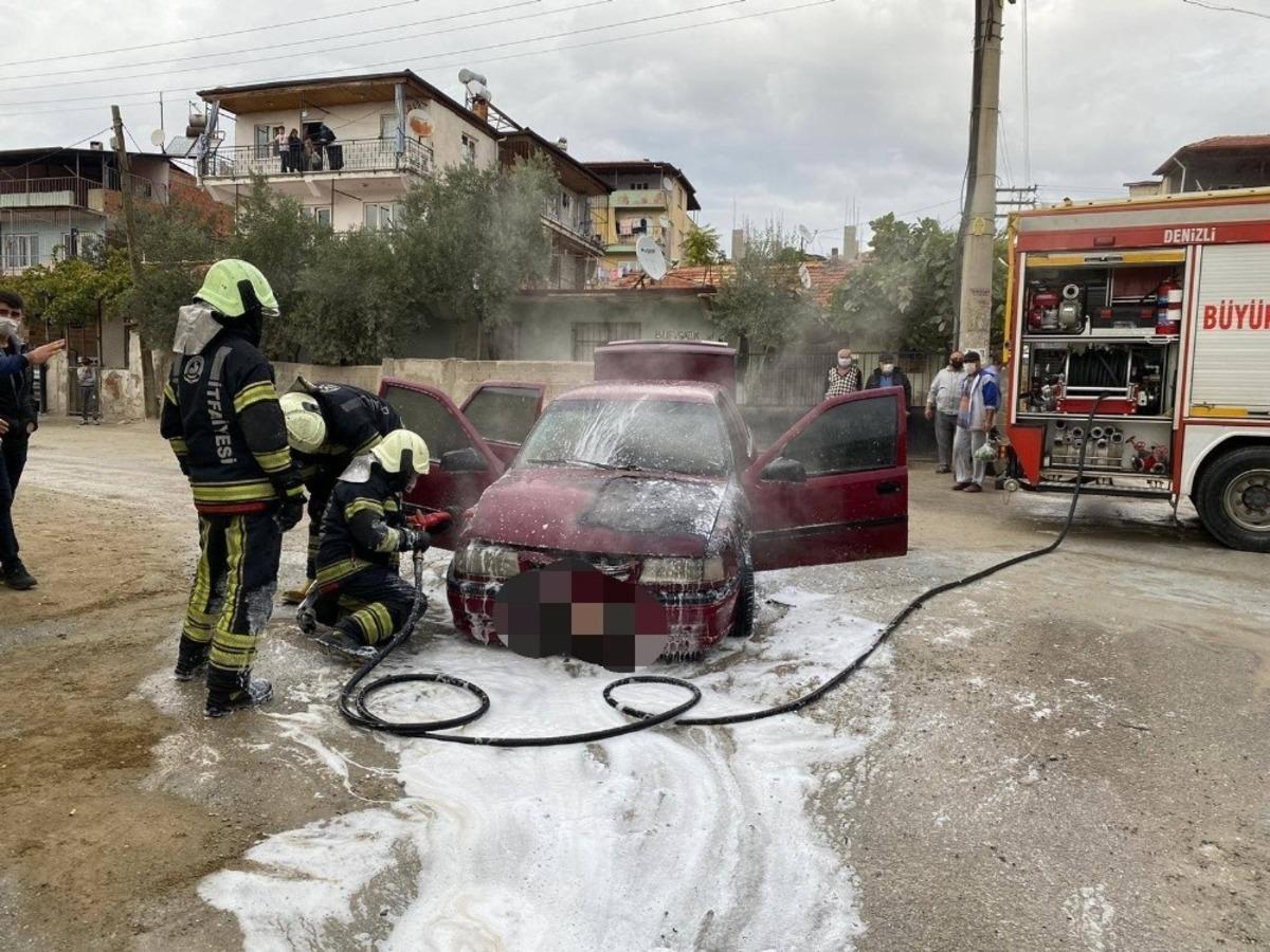 Seyir halindeki otomobil alevlere teslim oldu