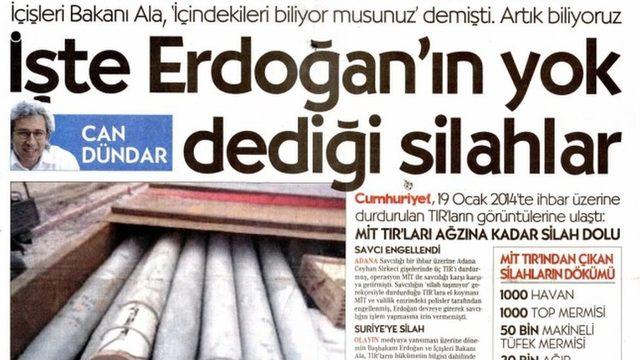 Cumhuriyet gazetesinin haberindeki görüntü ve bilgiler savcılık iddianamesine dayandırıldı.