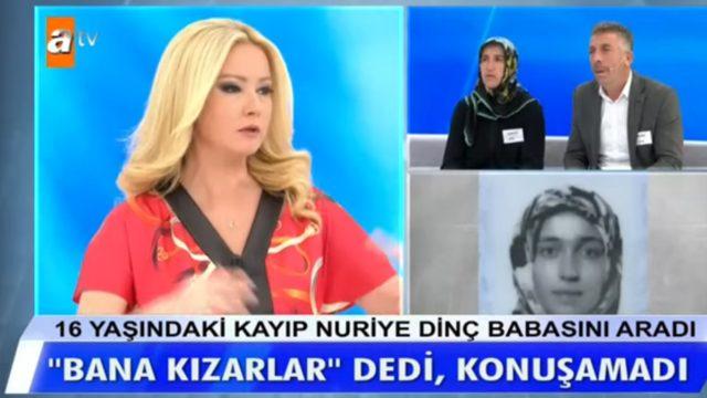 Müge Anlı’da korku dolu telefon! 16 yaşındaki kayıp Nuriye Dinç babasını aradı, sözleri Müge Anlı’yı endişelendirdi