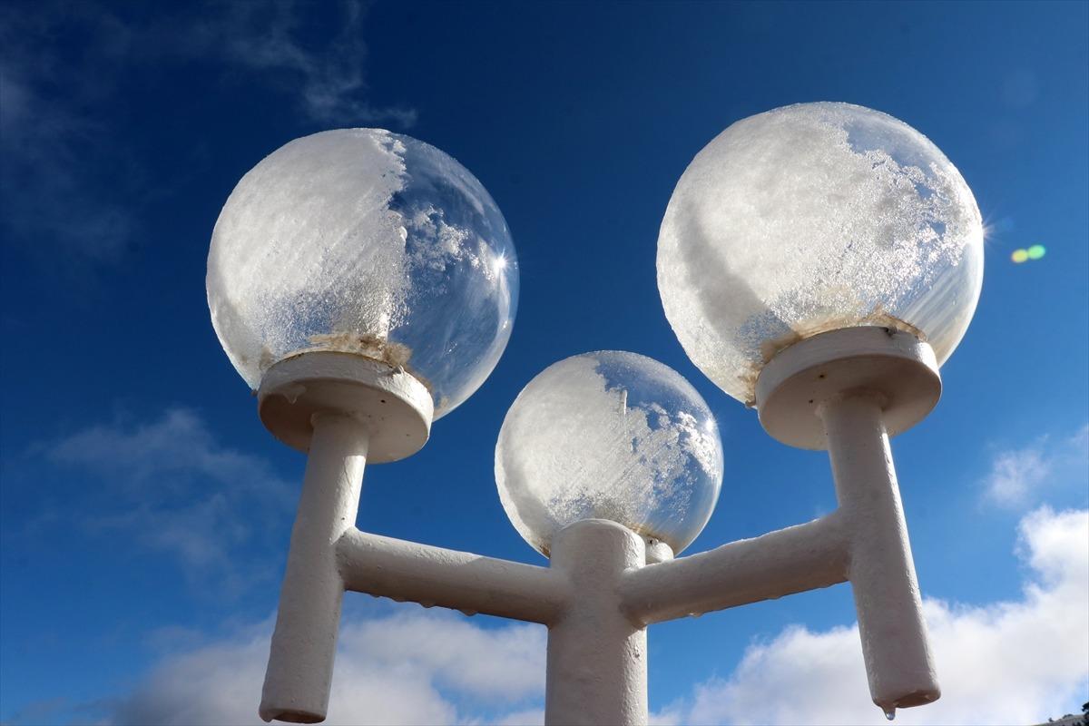 Kartalkaya'ya kar yağdı