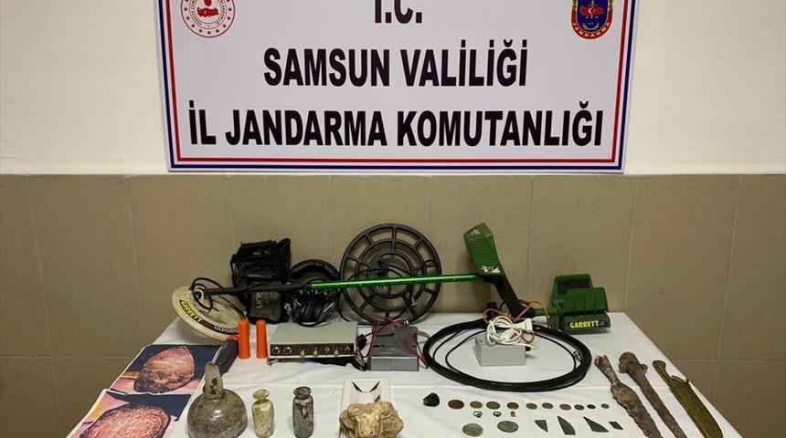 Samsun'da tarihi eser operasyonlarında 4 şüpheli yakalandı