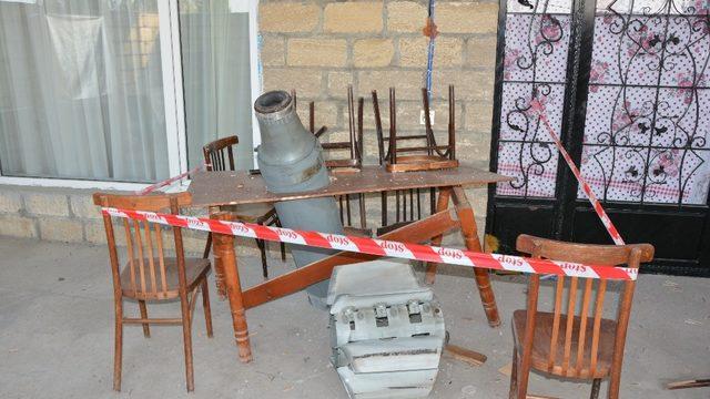 Ermenistan’ın Terter’e attığı roketler masaya ve bahçeye saplanarak patlamadı