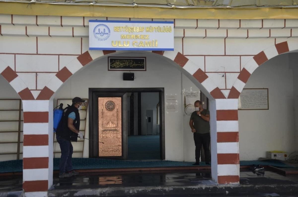 Beyt&uuml;şşebap&rsquo;ta camiler dezenfekte ediliyor