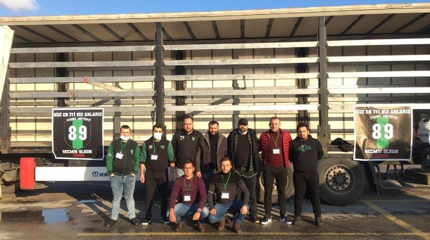 Kocaelisporlu taraftarlardan İzmir&rsquo;e yardım &ccedil;ağrısı