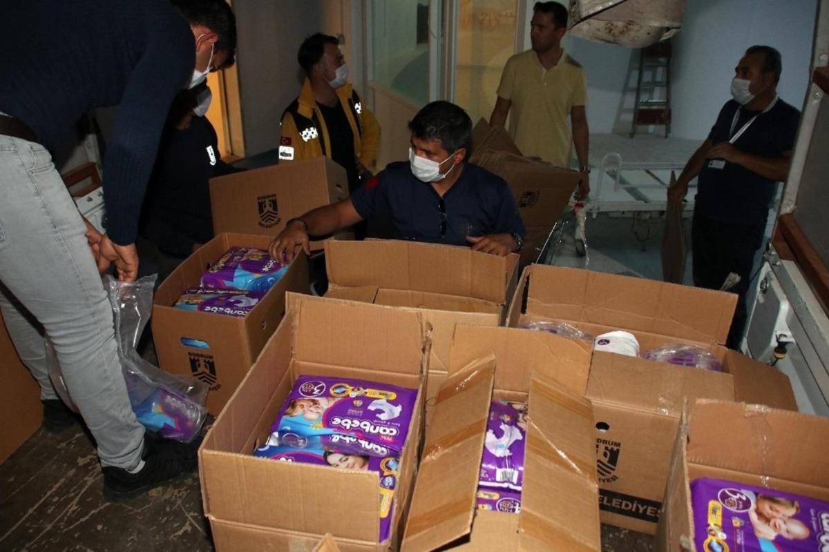 Bodrum Belediyesi depremzedelerin yanında