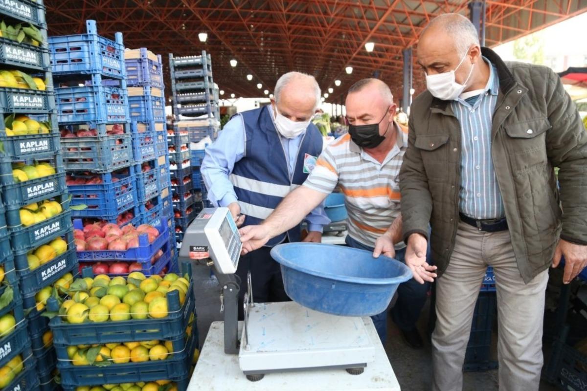 Melikgazi Zabıtasından esnafa &ouml;l&ccedil;&uuml; ve tartı aletleri denetimi